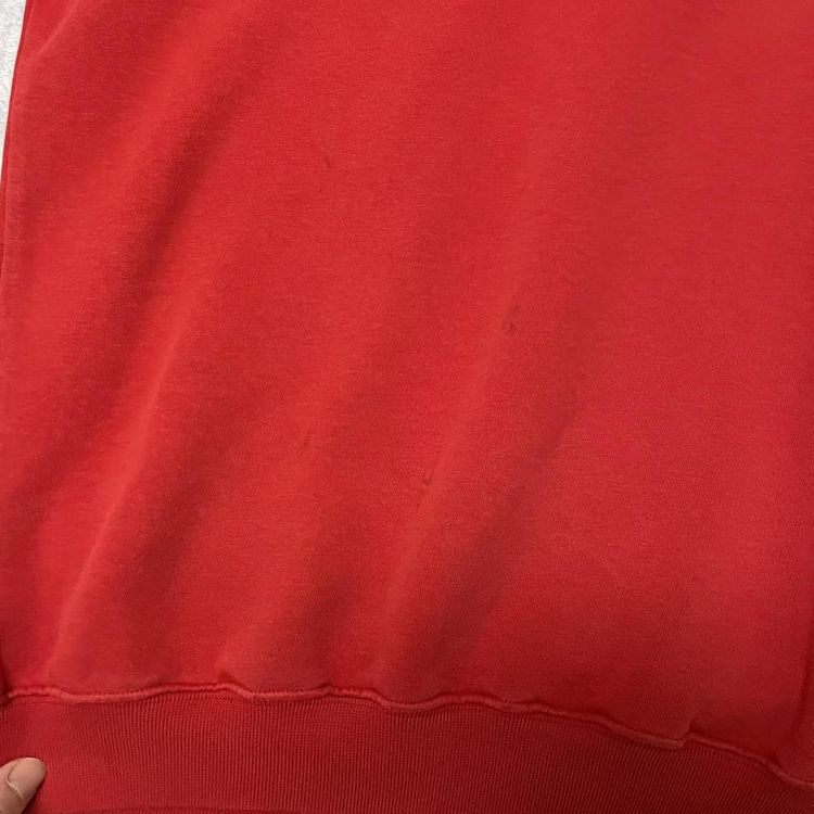 Red Adidas Big Logo Embroidered Sweatshirt image 3