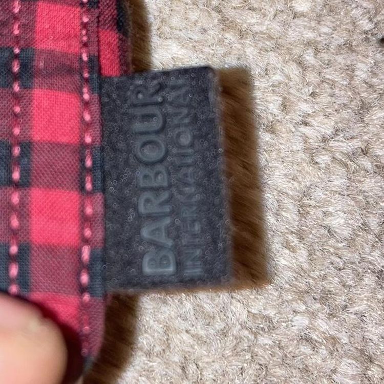 Barbour red and black check shirt long sleeved shirt with small tagged barbour 4