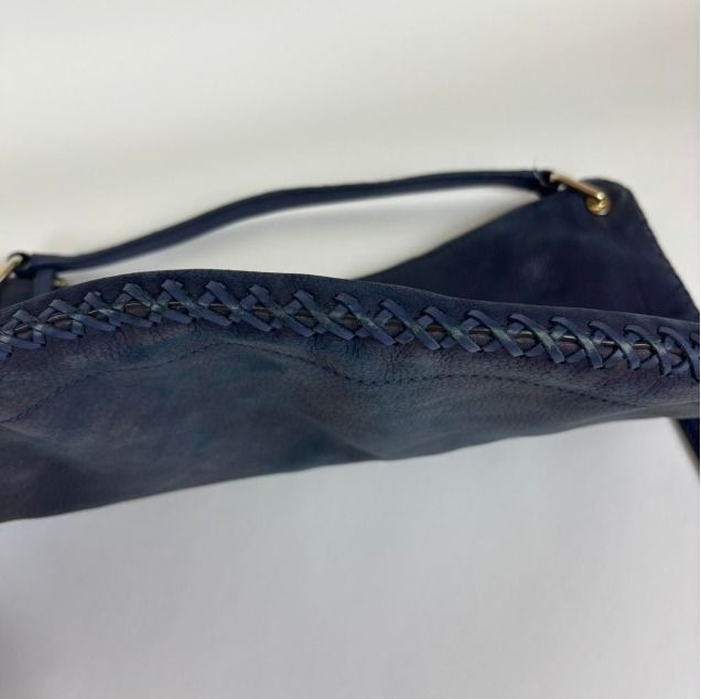 Blue Leather Shoulder Bag image 2