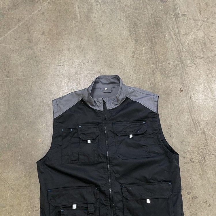 Fishing Vest Gilet Vintage Hunting Utility Jacket, Black, Mens XXL 2