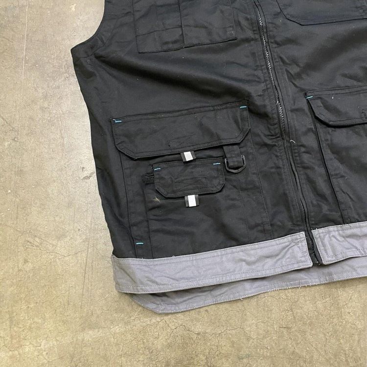 Fishing Vest Gilet Vintage Hunting Utility Jacket, Black, Mens XXL 4
