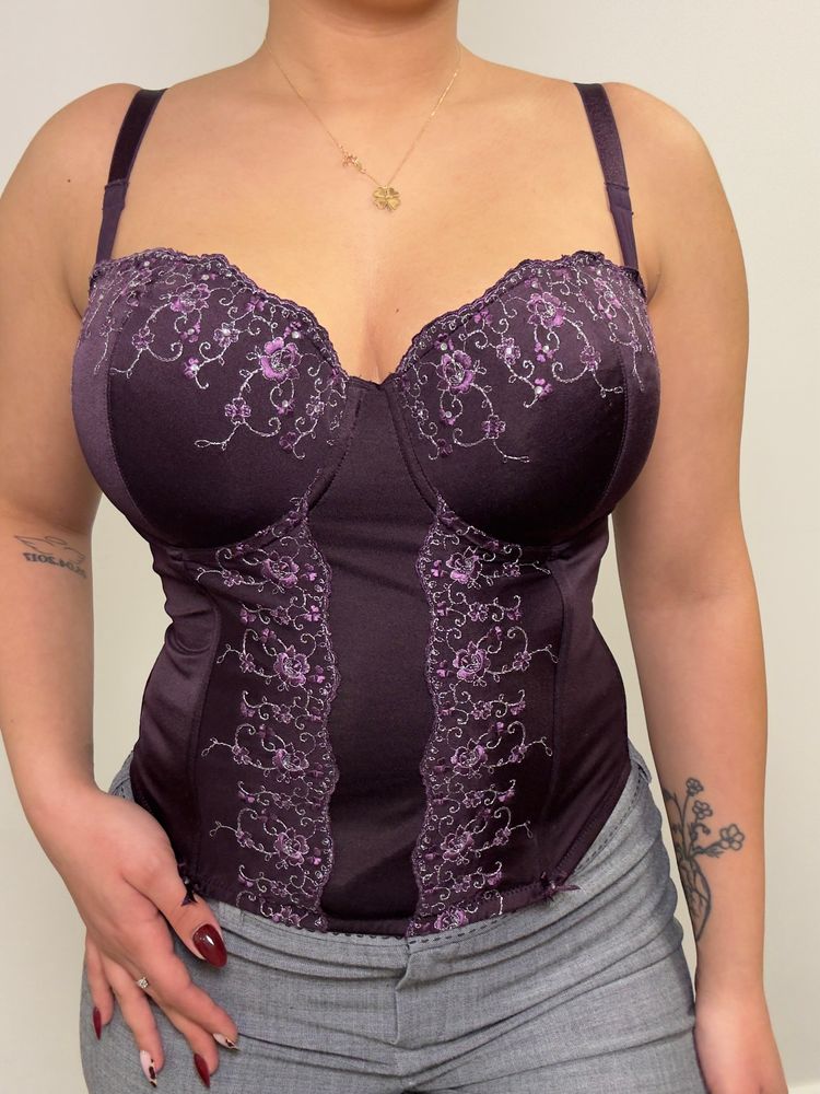 Other Purple Embroidered Bustier Top product image