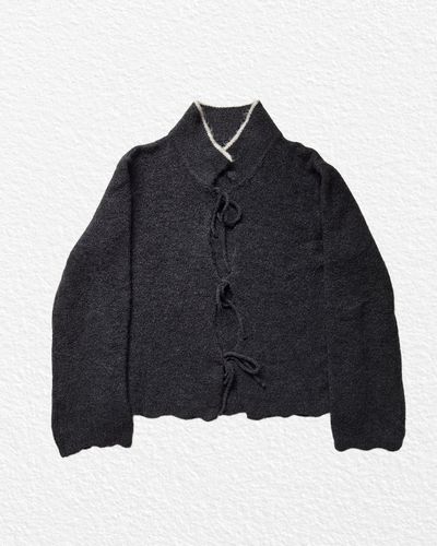 Japanese Black/Grey Knitted Cardigan S/M