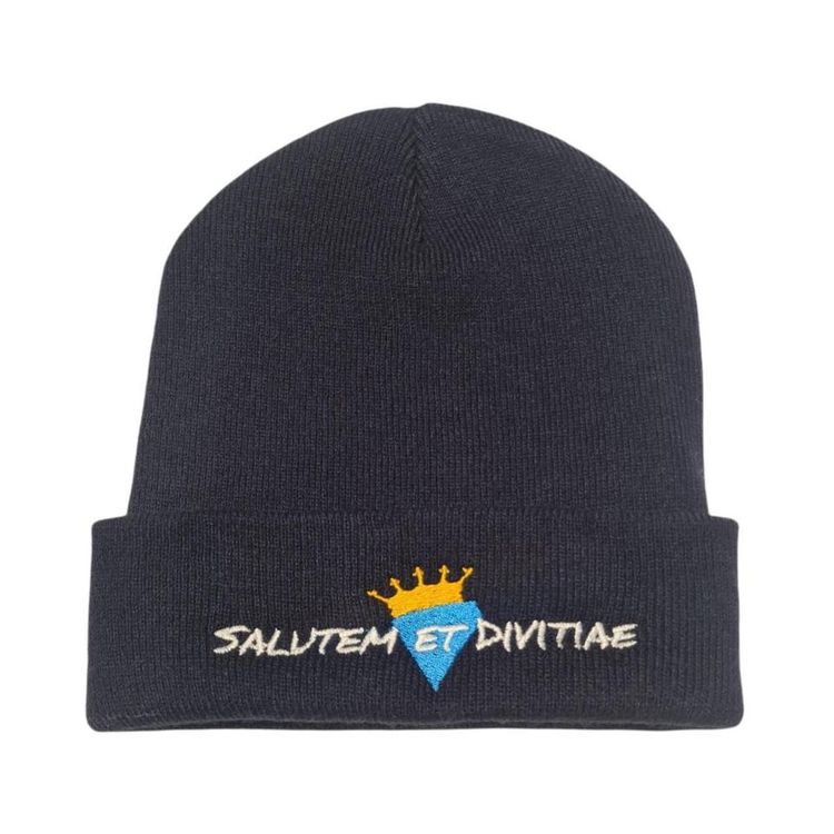Salutem et Divitiae Navy Blue Beanie