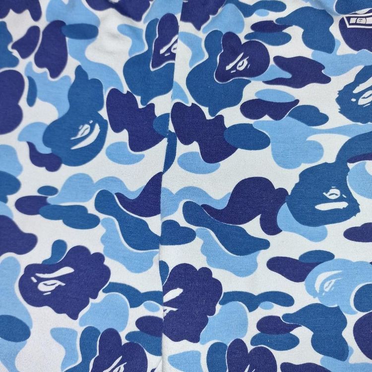 Bape Blue ABC Camo Biker Shorts image 3