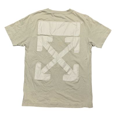 Off White Small Arrows Graphic Beige Tee Virgil Abloh