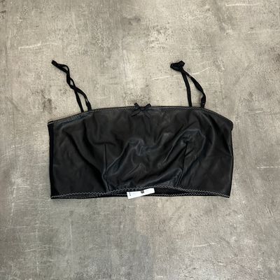 Morgan De Toi Black Cropped Camisole Top