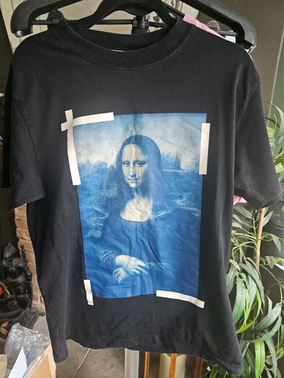 Black T-Shirt With Mona Lisa Print RRP £790