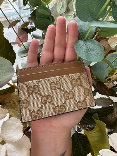 Gucci Card Holder “Light Brown Trim” NO BOX *Authentic*