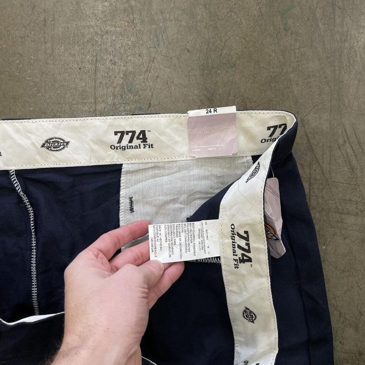 Dickies Trousers 774 Original Fit Workwear Canvas Pants, Navy, Womens 48" 4