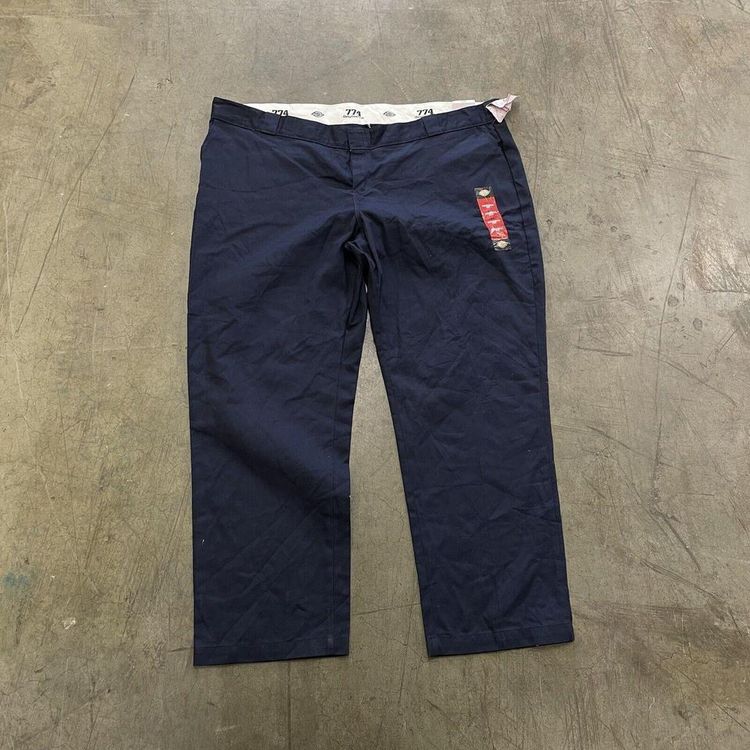 Dickies Trousers 774 Original Fit Workwear Canvas Pants, Navy, Womens 48" 2