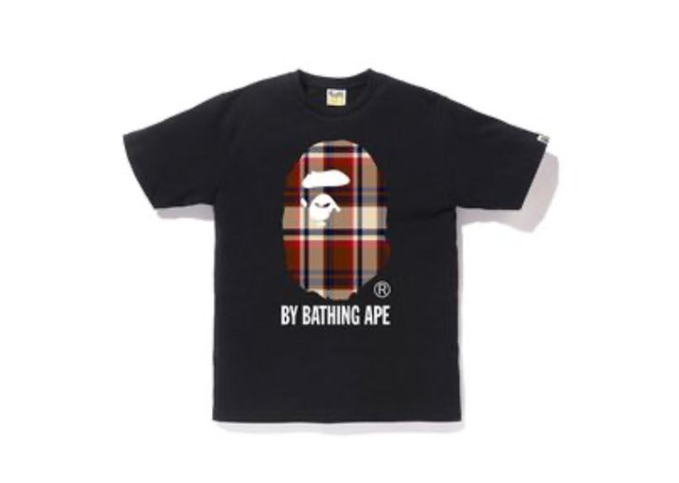 BAPE Check Tee - Black/Red image 2