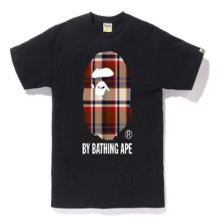 BAPE Check Tee - Black/Red image 1