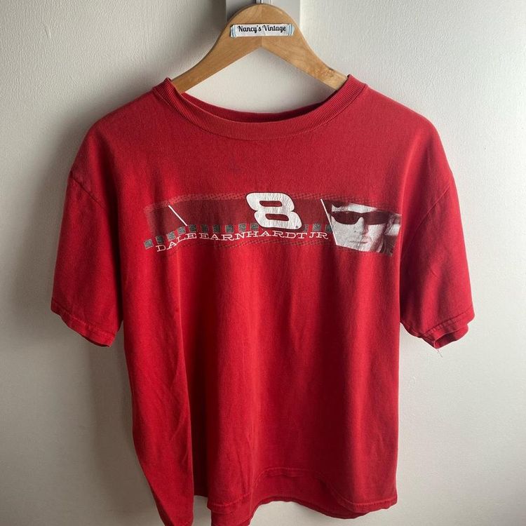 Nascar Dale Earnhardt Jr Winning Circles nascar Racing Tee double stitched tshirt in red. 1