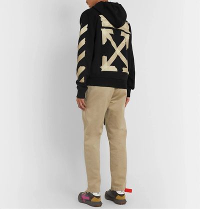 Off-White Black Tape Arrows Logo Zip Hoodie 8