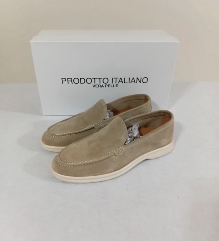 Vera Pelle Mocassini in camoscio beige 43 product image