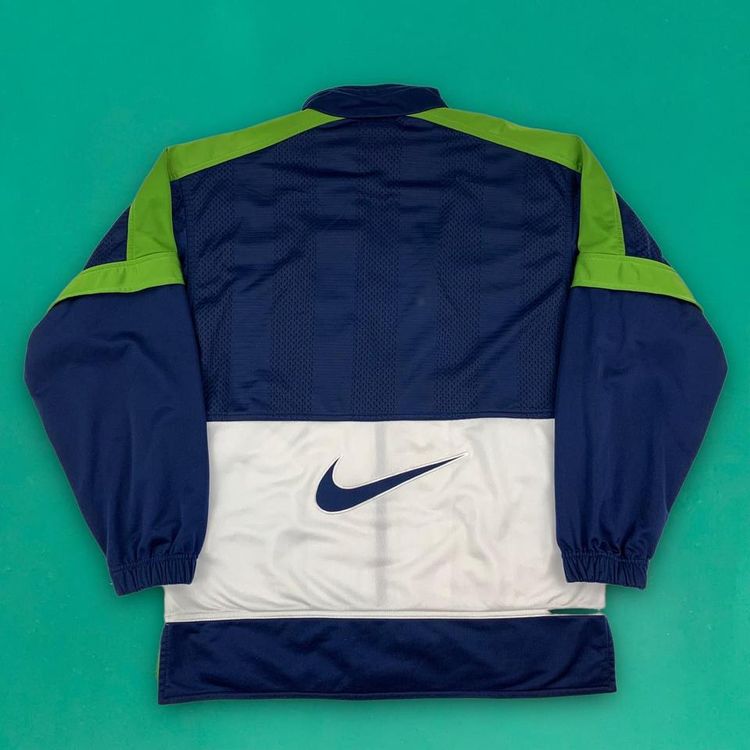 Nike Vintage 80's Full Zip Embroidered Spellout Swoosh Track Top Jacket Blue S image 4