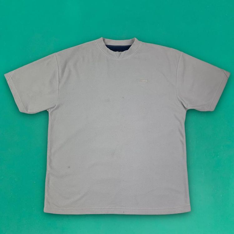 Reebok Vintage 90's Embroidered Spellout Fleece Toweling T-Shirt Tee Blue M