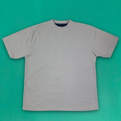 Reebok Vintage 90's Embroidered Spellout Fleece Toweling T-Shirt Tee Blue M 1