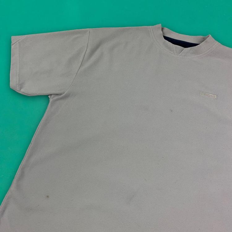 Reebok Vintage 90's Embroidered Spellout Fleece Toweling T-Shirt Tee Blue M 4
