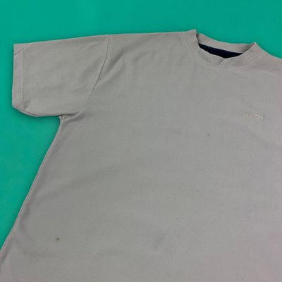 Reebok Vintage 90's Embroidered Spellout Fleece Toweling T-Shirt Tee Blue M 4