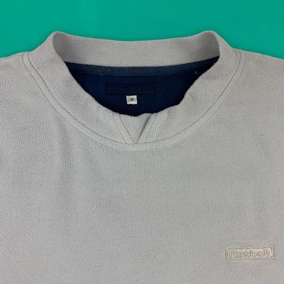 Reebok Vintage 90's Embroidered Spellout Fleece Toweling T-Shirt Tee Blue M 2