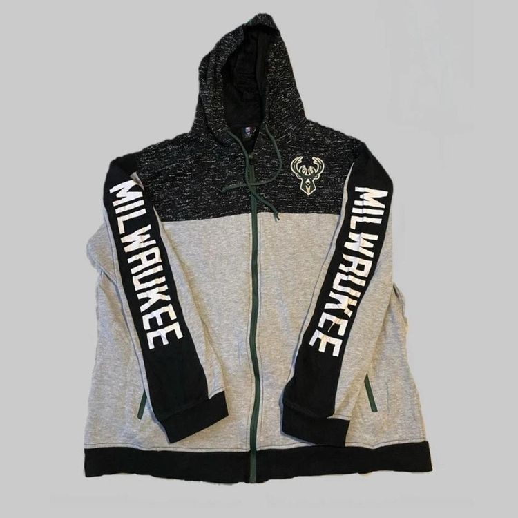 NBA Milwaukee bucks zipped hoodie jacket product image