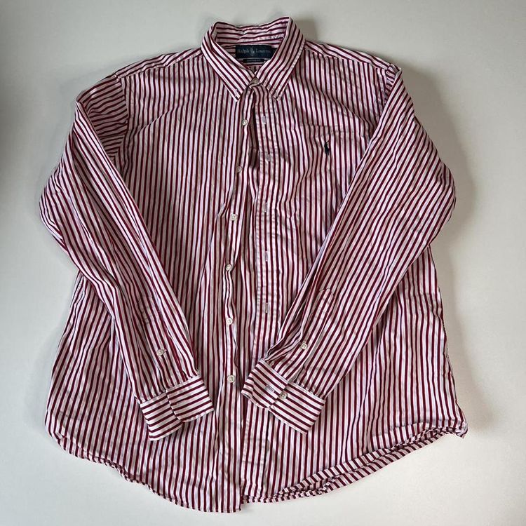 Polo Ralph Lauren Polo Ralph Lauren Long Sleeved Striped Shirt, Red and white product image