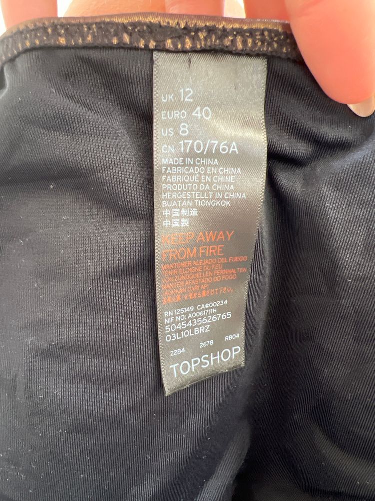 BRAT GIRL SUMMER DROP | medium brown metallic old label topshop bikini bottoms image 3