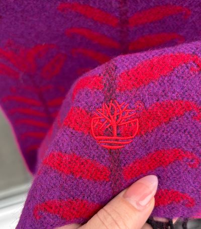 Timberland Reversible Floral Scarf – Magenta & Crimson