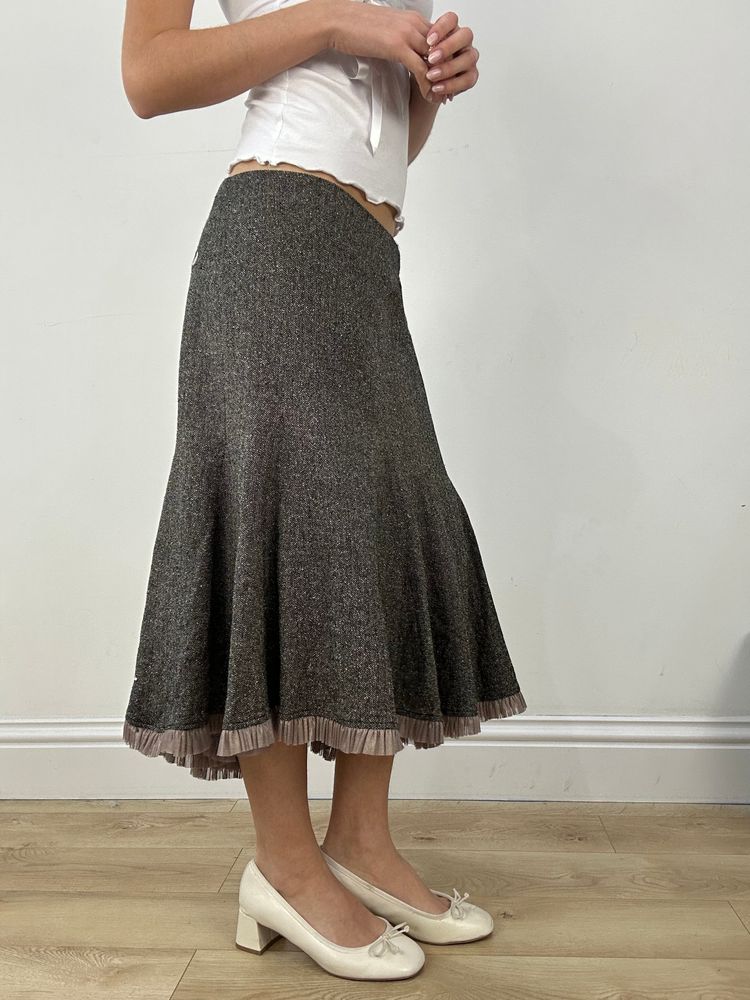 countryside | medium brown asymmetric maxi skirt image 5