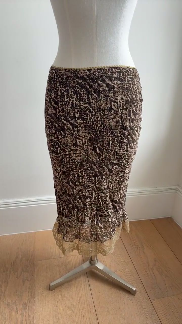 Maje Snakeskin Y2K Skirt image 1
