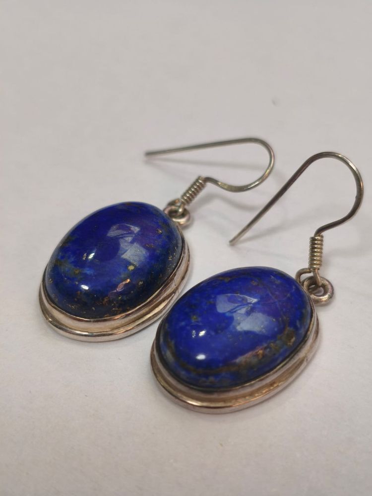 Pendientes plata de LEY 925 -LAPISLAZULI- 2