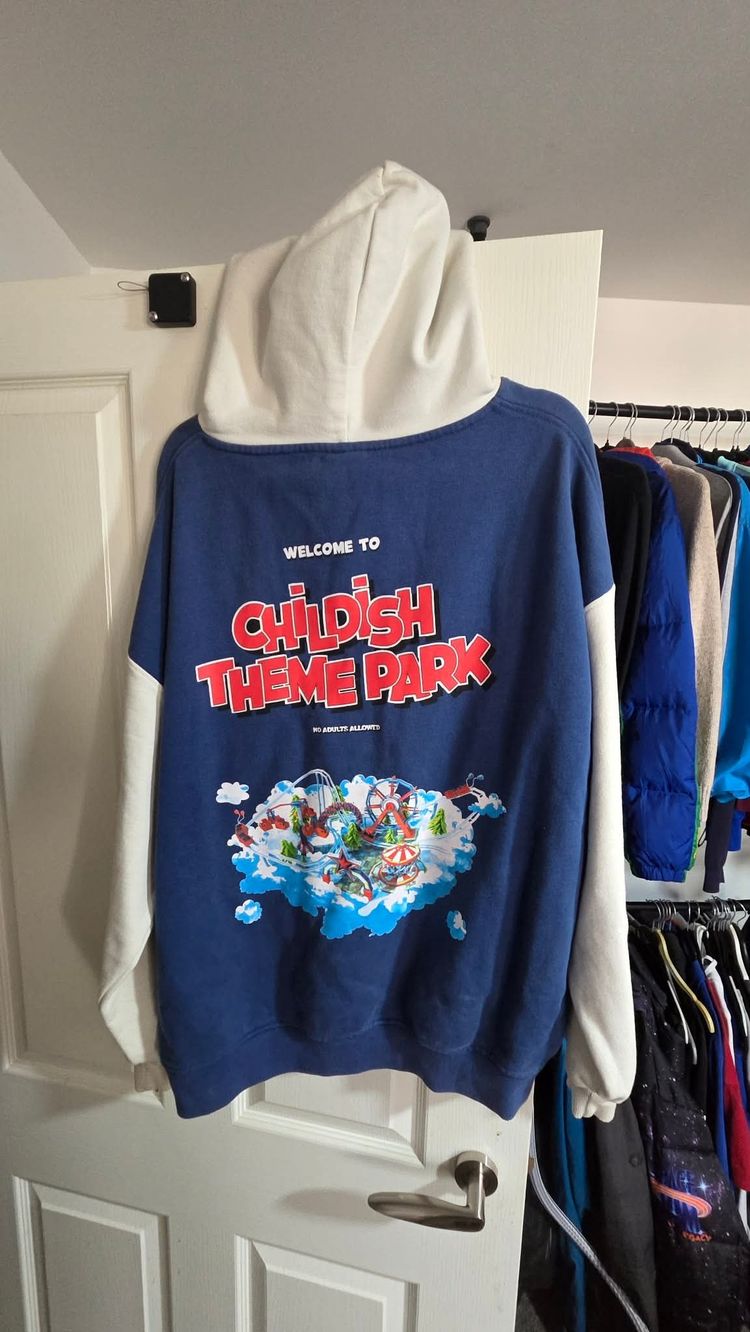 Childish Blue And White Hoodie With Childish Logo 2