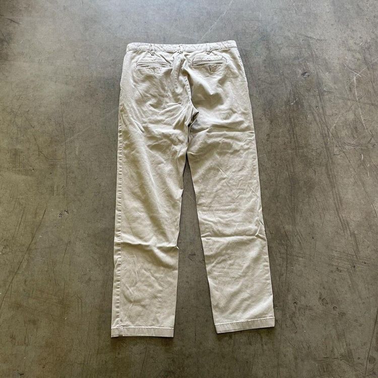 Nautica Trousers Chino Golf 90s Straight Leg Pants, Beige, Mens 36x34 image 2