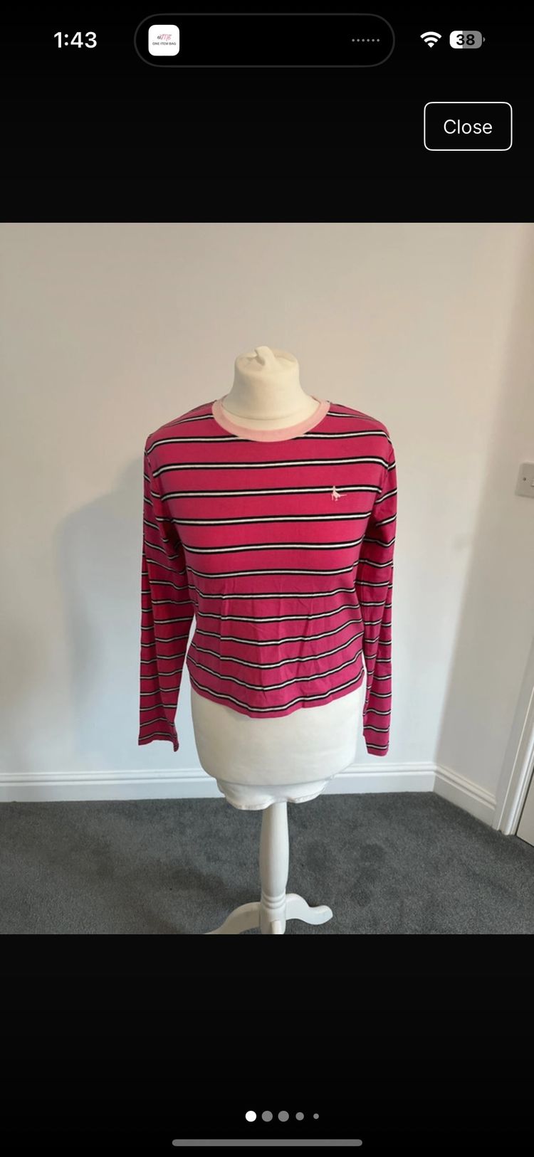 Jack Wills striped long sleeve shirt product image