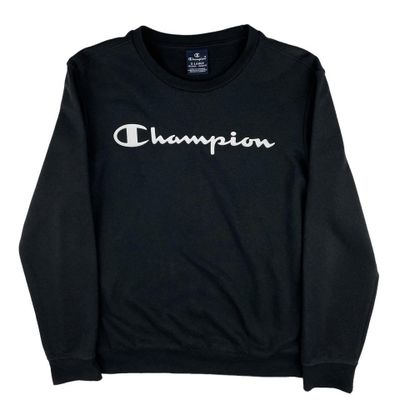 Vintage Champion Spellout Sweatshirt Black fits Small 1