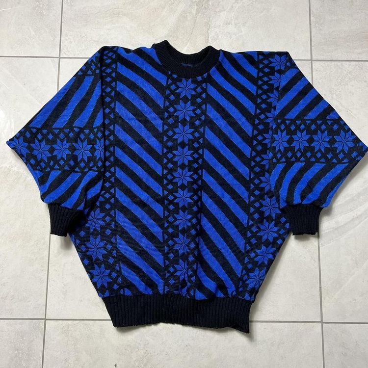 Vintage pattern knit jumper