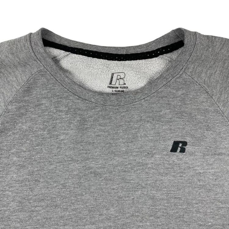 Vintage Russel Athletic Sweatshirt with Embroidered Logo Grey Large 2