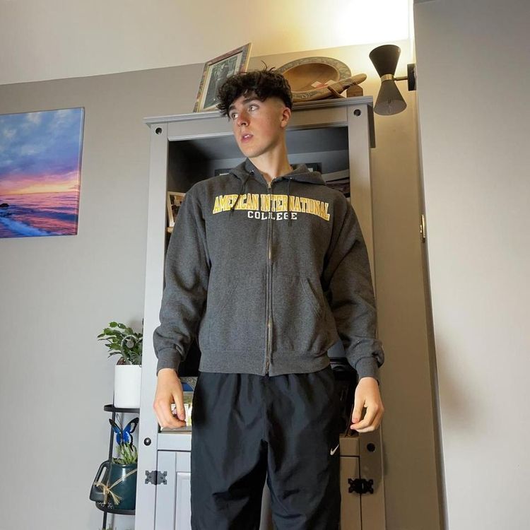 Vintage Champion x American International College Hooded Jacket 3