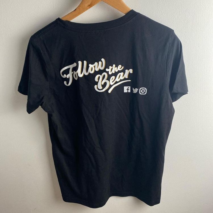 Vintage hofmeister beer tshirt in black and yellow. Follow the bear printed at the back. 3