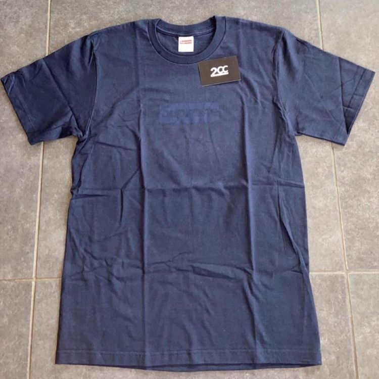 - Supreme Tonal Box logo Tee Navy image 1