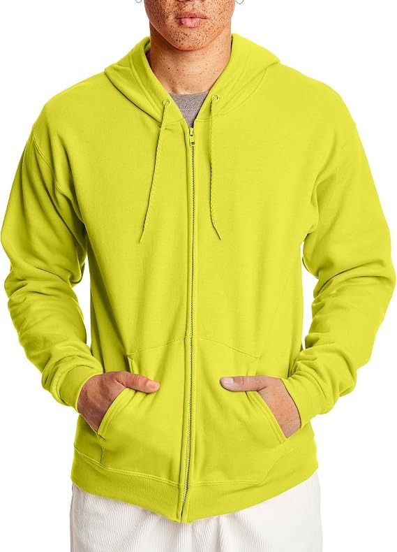 Lime Green Zip-Up Hoodie image 1