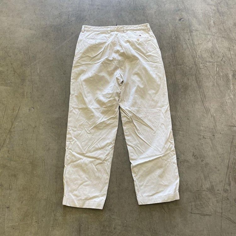 Tommy Hilfiger Trousers Chino Golf 90s Straight Leg Pants, Beige, Mens 36x32 2