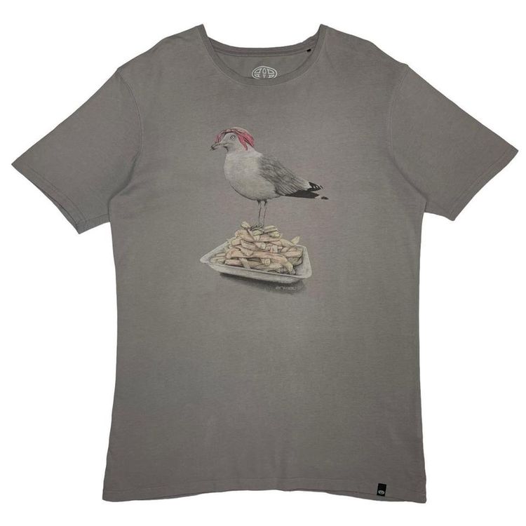 Animal Animal Vintage 'Fish and Chips' Surfer Graphic T-Shirt Medium Cotton product image