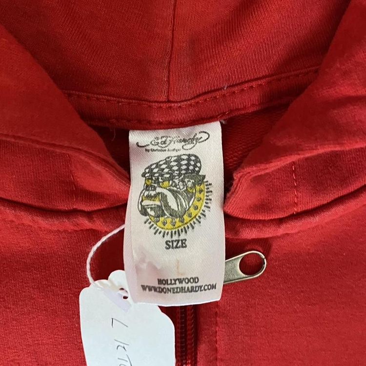 Ed Hardy Red Zip Up Hoodie image 3