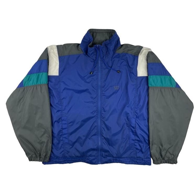 Other Vintage Official USA Olympics Windbreaker Jacket Blue and Grey Large product image