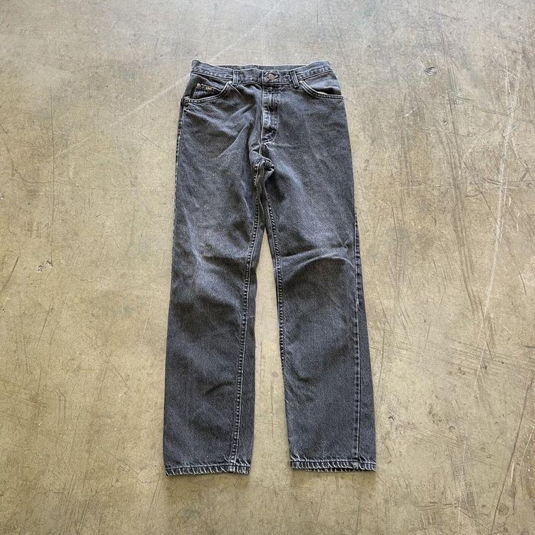 Lee Denim Jeans 90s Straight Leg Vintage Trousers, Washed Grey, Womens 28" image 2
