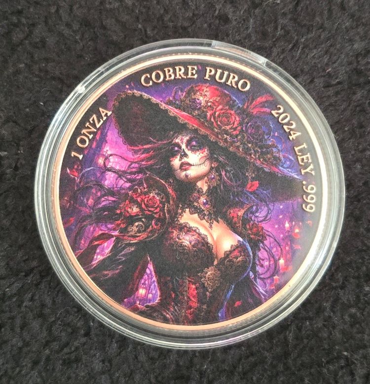 Immagine di 1oz Copper Día de los Muertos "Burlesque  1