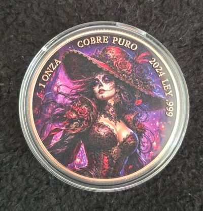 1oz Copper Día de los Muertos "Burlesque